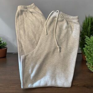 Men's Neutral Light Gray Drawstring Sweatpants